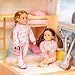 Lori Bunk Bed Set for Mini Dolls Bedroom Furniture for 6Inch Dolls Dollhouse Accessories 3 Years Urban Chic Bunk Bed - Image 3