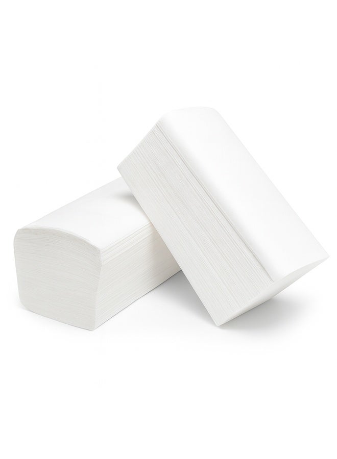 مناشف ورقية لليدين من إنترفولد، طبقتان - 150 ورقة لكل عبوة مغلفة - 20 عبوة في الكرتون - مناشف ورقية من إنترفولد للاستخدام المنزلي والمكتبي والتجاري - Image 1