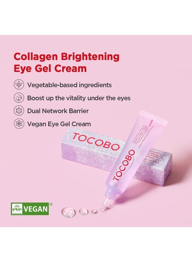 Tocobo Collagen Brightening Eye Gel Cream | Quartz Water, Lavender Water Extract, Brightening Eye Care, Eye Lifting | Vegan 1 Ounce / 30ml - Image 2