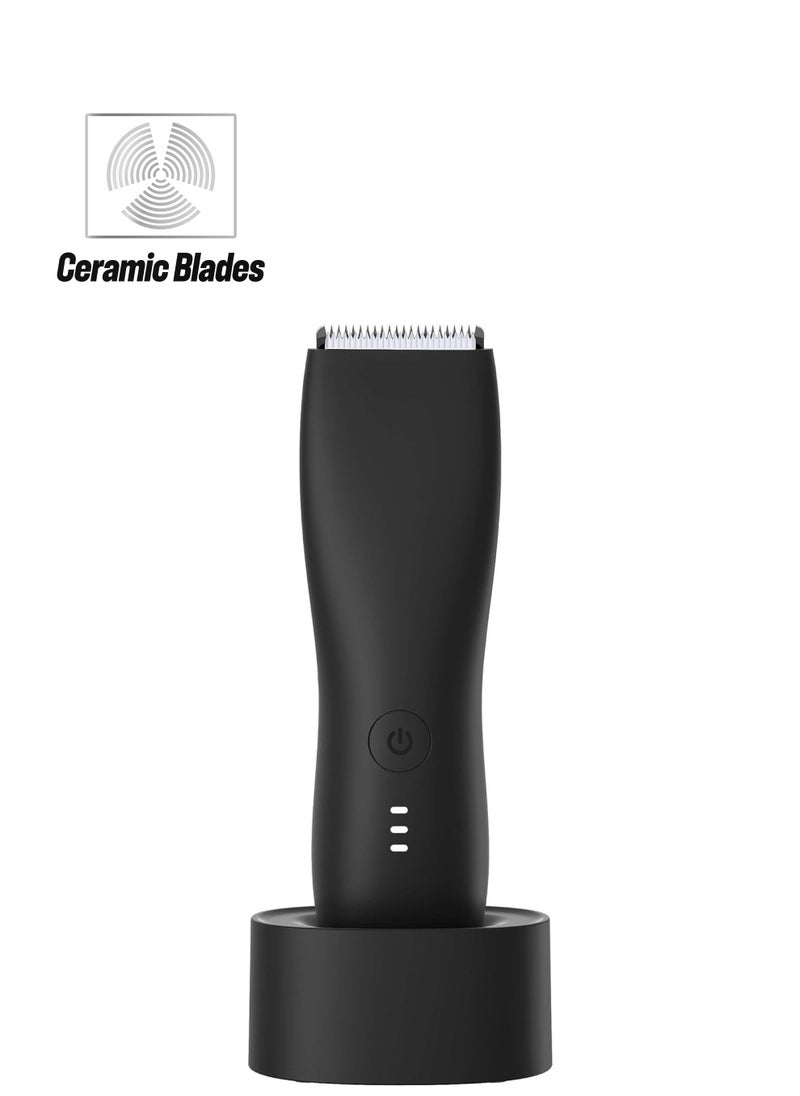 Generic - Waterproof Body Hair Trimmer with Charging Base - Image 1