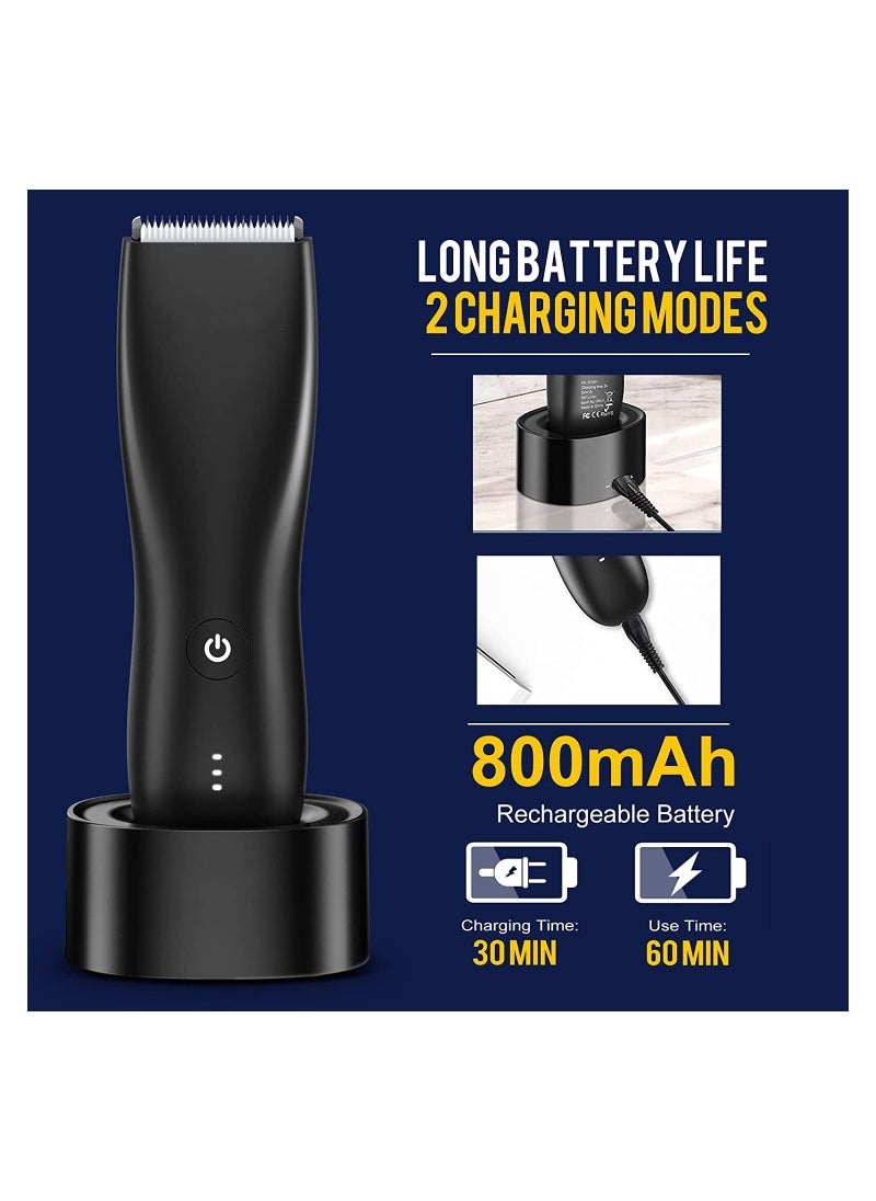 Generic - Waterproof Body Hair Trimmer with Charging Base - Image 1
