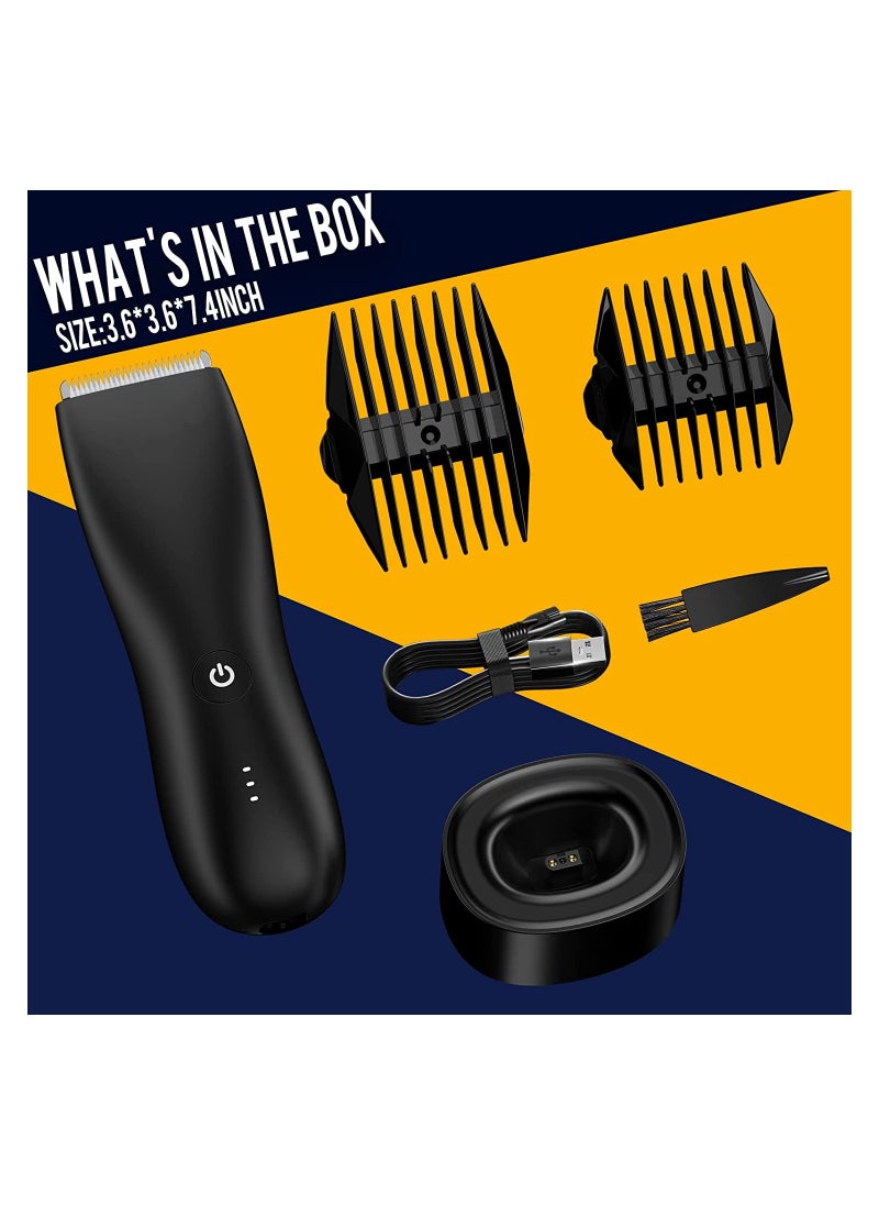 Generic - Waterproof Body Hair Trimmer with Charging Base - Image 1
