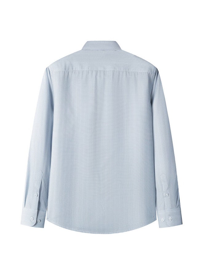 Limeng Men's Easy Care Long Sleeve Dress Shirt Business Formal Workwear Plaid Striped Shirt 901 42 - Image 1