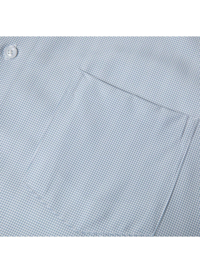 Limeng Men's Easy Care Long Sleeve Dress Shirt Business Formal Workwear Plaid Striped Shirt 901 42 - Image 3