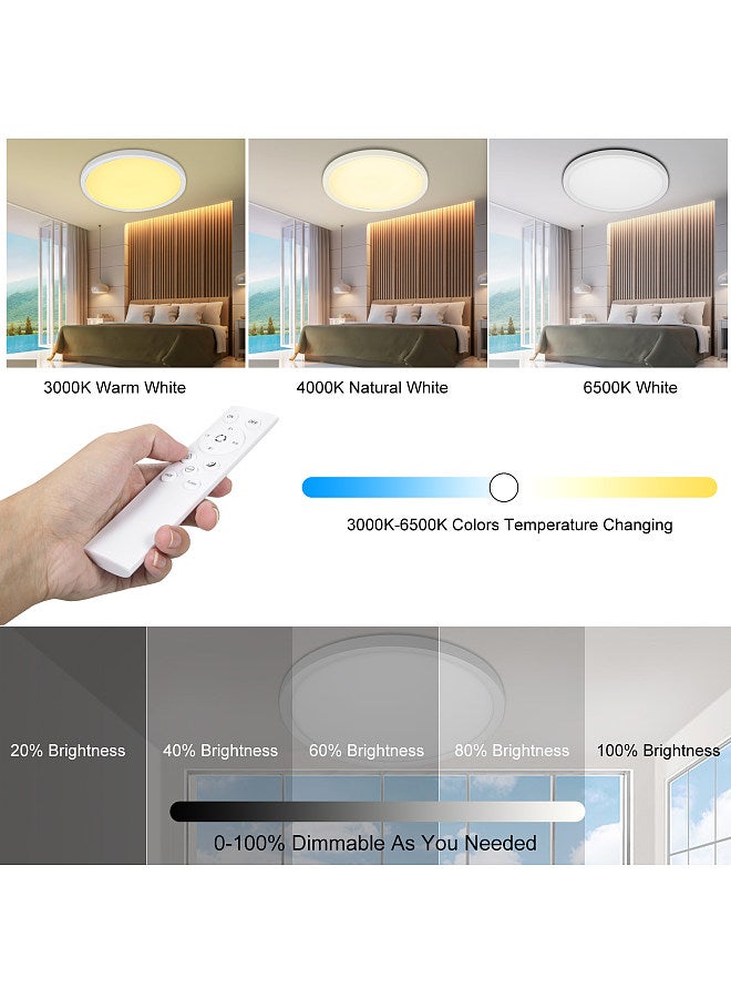 Ceiling Light Double-sided RGB+Three-Color Temperate Remote Control Ships Without Batteries