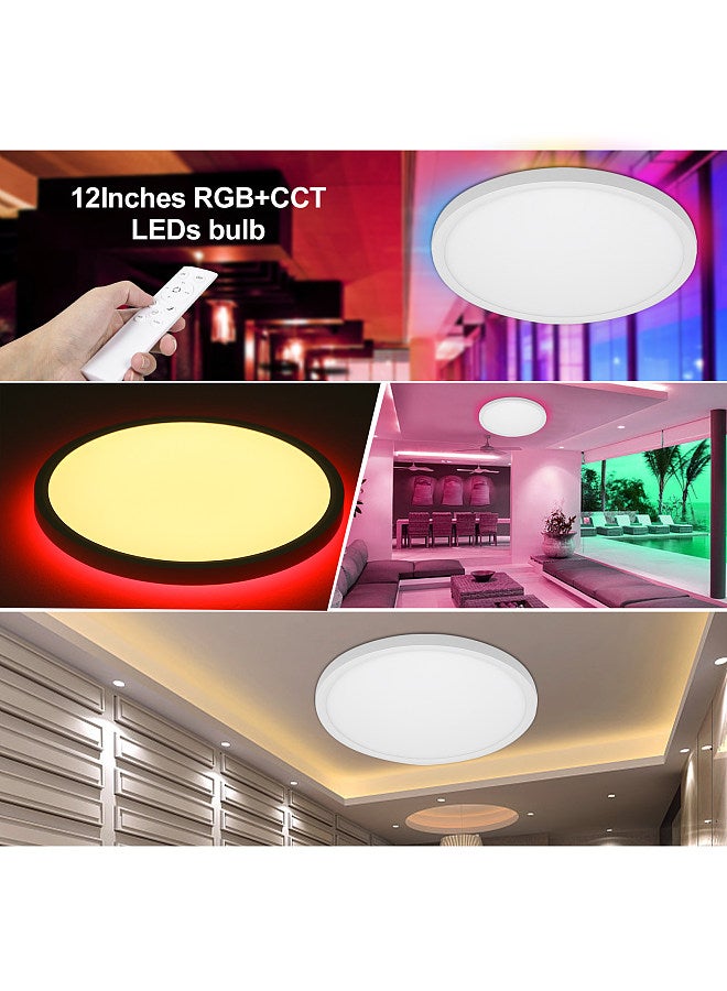 Ceiling Light Double-sided RGB+Three-Color Temperate Remote Control Ships Without Batteries