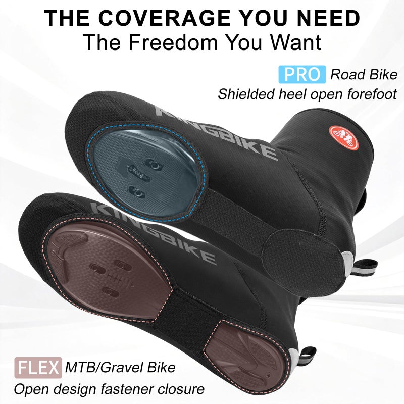 KINGBIKE Cycling Shoe Cover for Cold Weather Windproof Warmer Lining Waterproof Shoe Covers for Road Bike Mountain Bike with Reflective Design (CR-Pro, XL 10-11) - Image 5