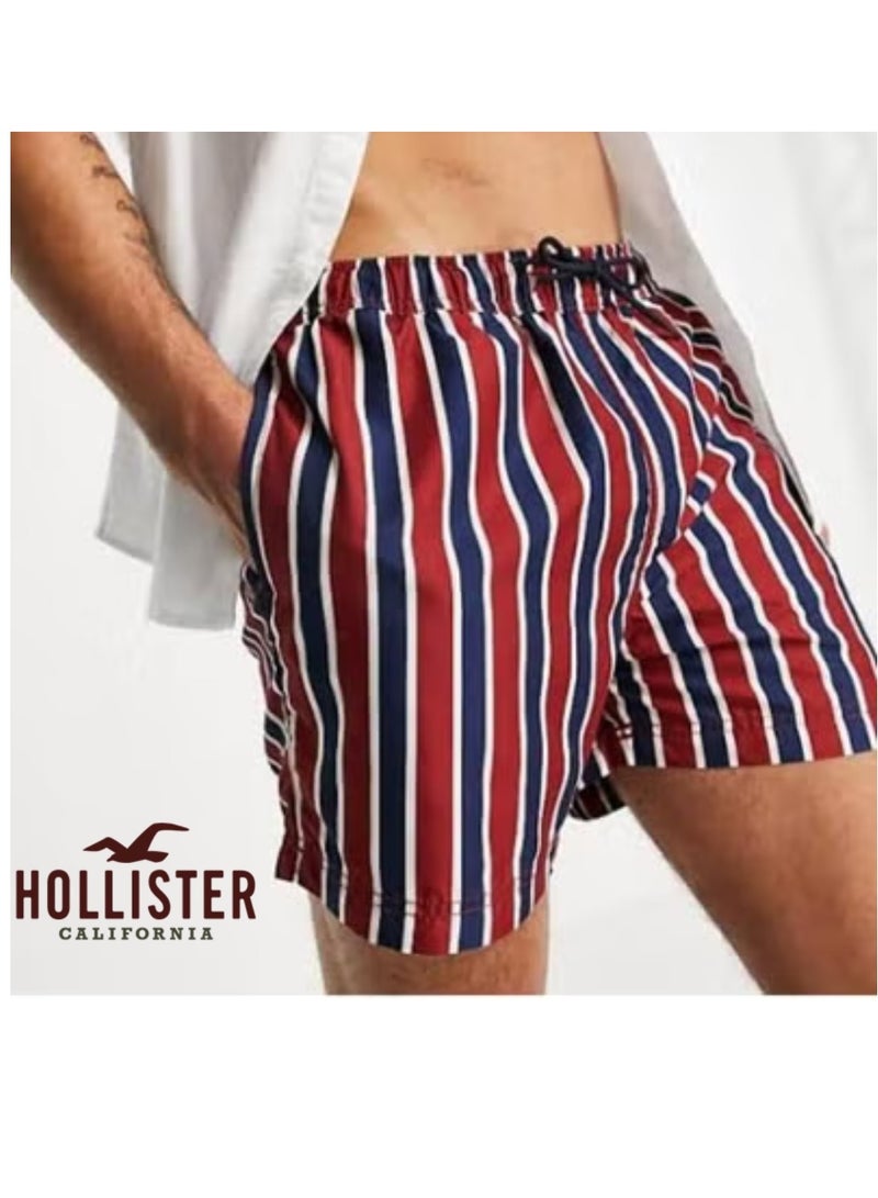 هوليستر شورت شاطئ مخطط HOLLISTER متوفر بجميع الأحجام