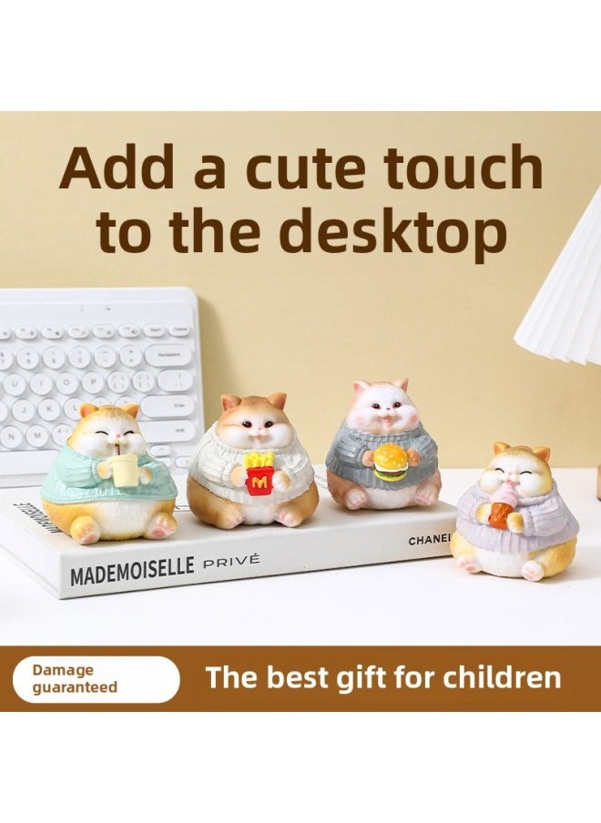 Generic - 2024 Food Cat Can Enter And Exit Piggy Bank 3-10 Years Old To Cultivate Savings Habits Children's Piggy Bank-Color:Foodie Cat-burger-Size:Large (available For Storage And Retrieval) Piggy Bank - Image 1