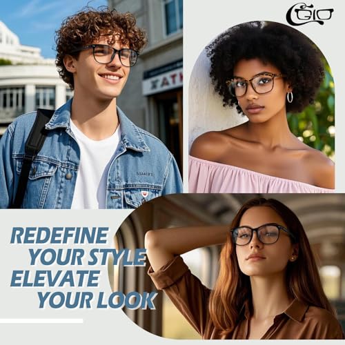 CGID Fake Glasses Clear Lens Non-Prescription Retro Oversized Frame UV400 Protection Men Women CN81 - Image 2