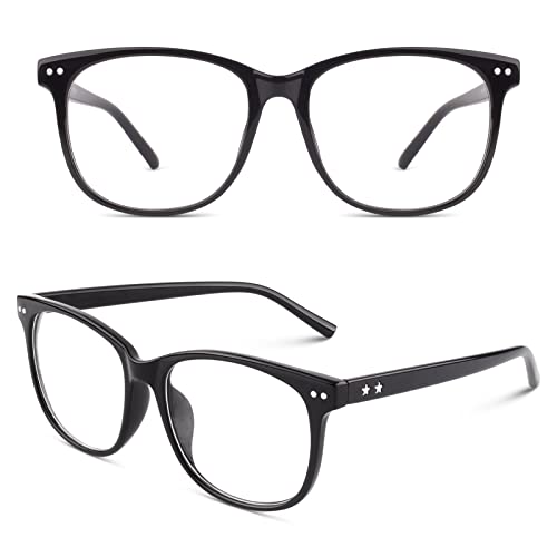 CGID Fake Glasses Clear Lens Non-Prescription Retro Oversized Frame UV400 Protection Men Women CN81 - Image 1