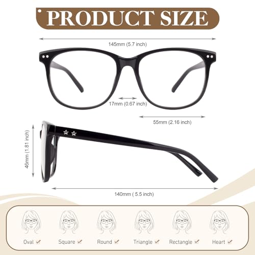 CGID Fake Glasses Clear Lens Non-Prescription Retro Oversized Frame UV400 Protection Men Women CN81 - Image 5