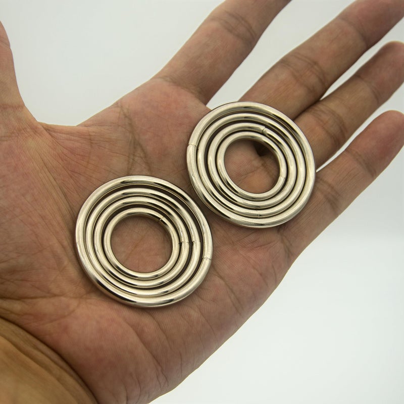 ZoloAJay 40pcs 4 Sizes O Rings Welded Strong Metal Silver Heavy Duty Round Ring for Pet Collars Accessories Buckle Belts Strap Webbing Sewing - Image 3