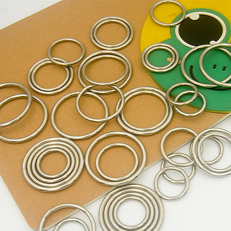 ZoloAJay 40pcs 4 Sizes O Rings Welded Strong Metal Silver Heavy Duty Round Ring for Pet Collars Accessories Buckle Belts Strap Webbing Sewing - Image 5