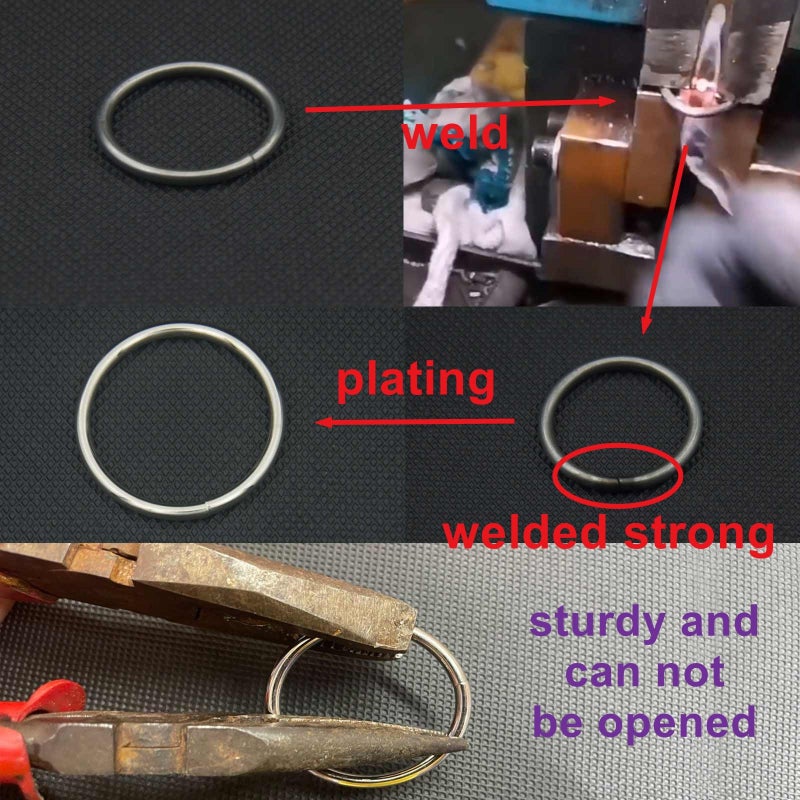 ZoloAJay 40pcs 4 Sizes O Rings Welded Strong Metal Silver Heavy Duty Round Ring for Pet Collars Accessories Buckle Belts Strap Webbing Sewing - Image 4