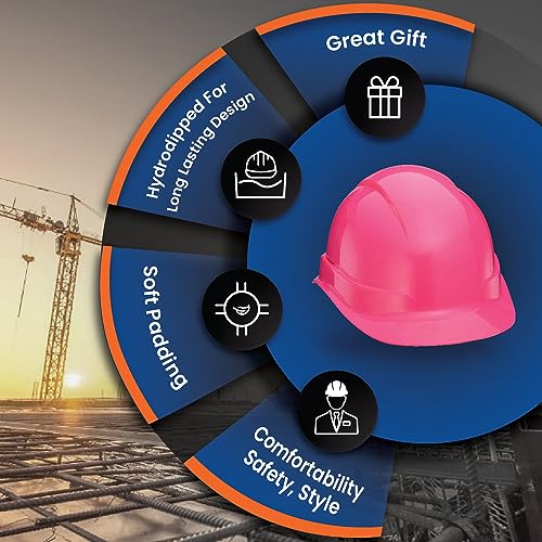 Acerpal Updated Cap Hard Hat, Pink, Padded, OSHA Construction Safety Approved Hardhats, Hard Hats for Men, Cascos De Construccion Helmet. - Image 4