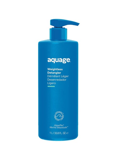 AQUAGE. Weightless Detangler, Ultra-Light Conditioner, Instantly Hydrates and Restores Moisture Without Weighing Hair Down, Eliminates Tangles, Retains Natural Body, 33.8 oz