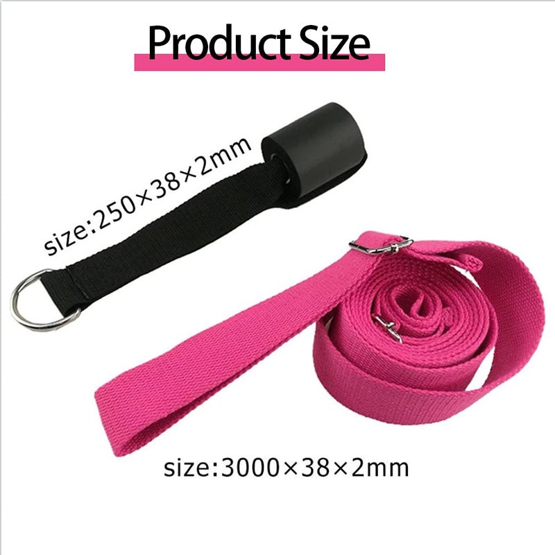 tchrules Door Leg Stretcher  Door Flexibility & Stretching Leg Strap - Great For Ballet Cheer Dance Gymnastics Or Any Sport Leg Stretcher Door Flexibility Trainer Premium Stretching Equipment (Rose Red) - Image 2