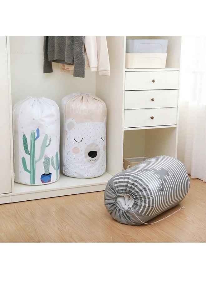 Generic - Multi-use storage organizer for storing quilts, toys, and clothes with a portable drawstring, multi-colored, 85*45 cm - Image 1