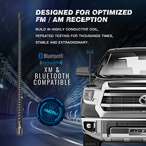 RYDONAIR Short Antenna Compatible with Toyota Tundra 2014+ & Toyota Tacoma 1995+, Internal Copper Coil for Enhanced Reception, 13 inches Flexible Rubber Antenna Replacement - Image 2