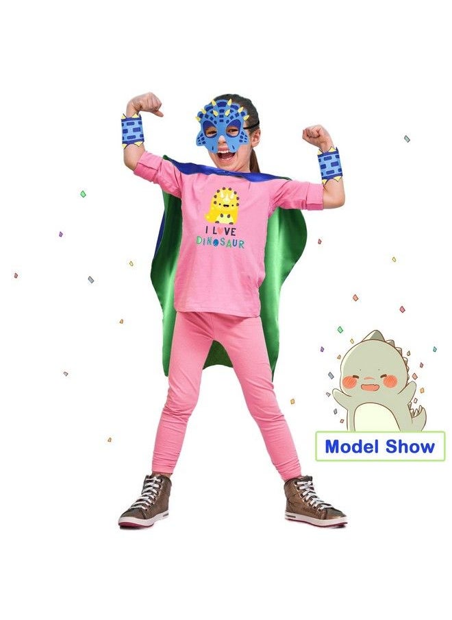 iROLEWIN Toddler Kids Dinosaurcapedragoncostume For Boys Girls And Mask Bracelets As Halloween Dress Up Birthday Party Favors Toys  - Image 3