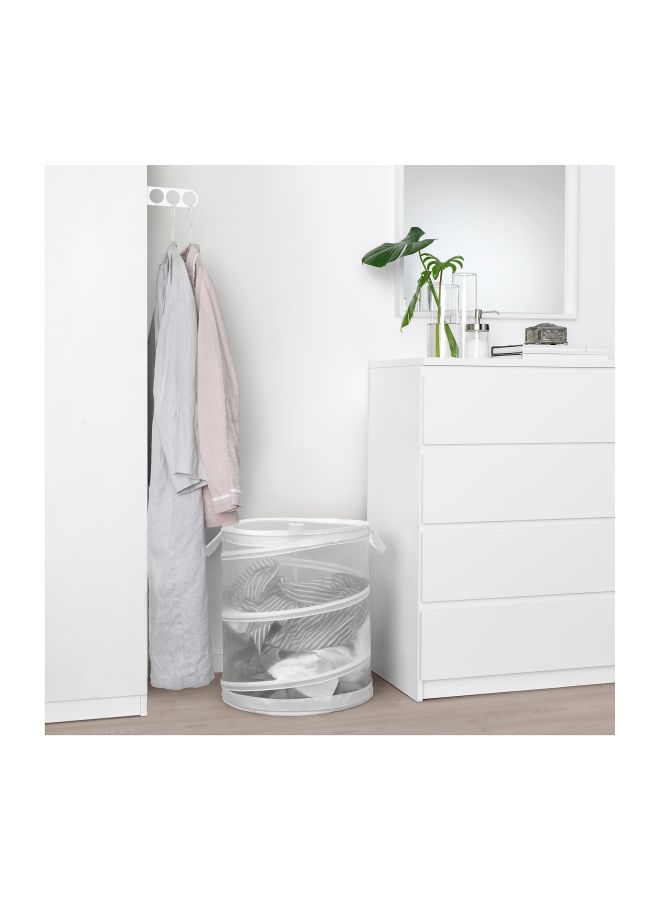 Cylindrical Laundry Bag White 50x45centimeter - Image 4