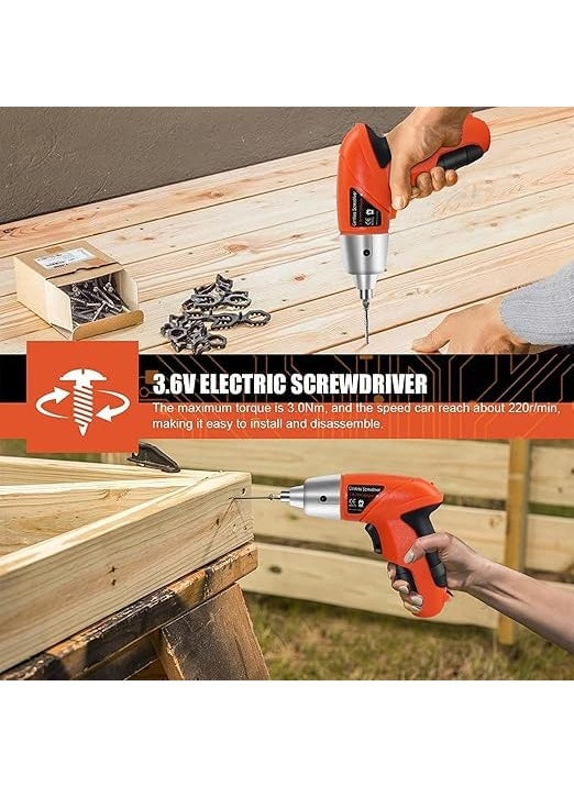 Pomeroy Cordless Electric Screwdriver Machine with Bits And LED Light 45 in 1 Rechargeable Screwdriver Drill Machine with Reversible Function for Home DIY Use Easy to Use  - Image 4
