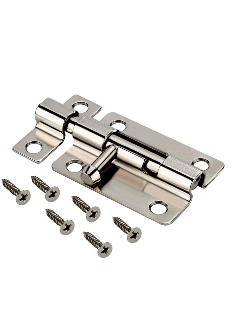 2 Packs Of Door Security Slide Latch Lock, Heavy Duty Solid Thicken Steel, Gate Barrel Bolt, Door Lock for More Security and Privacy - Image 3