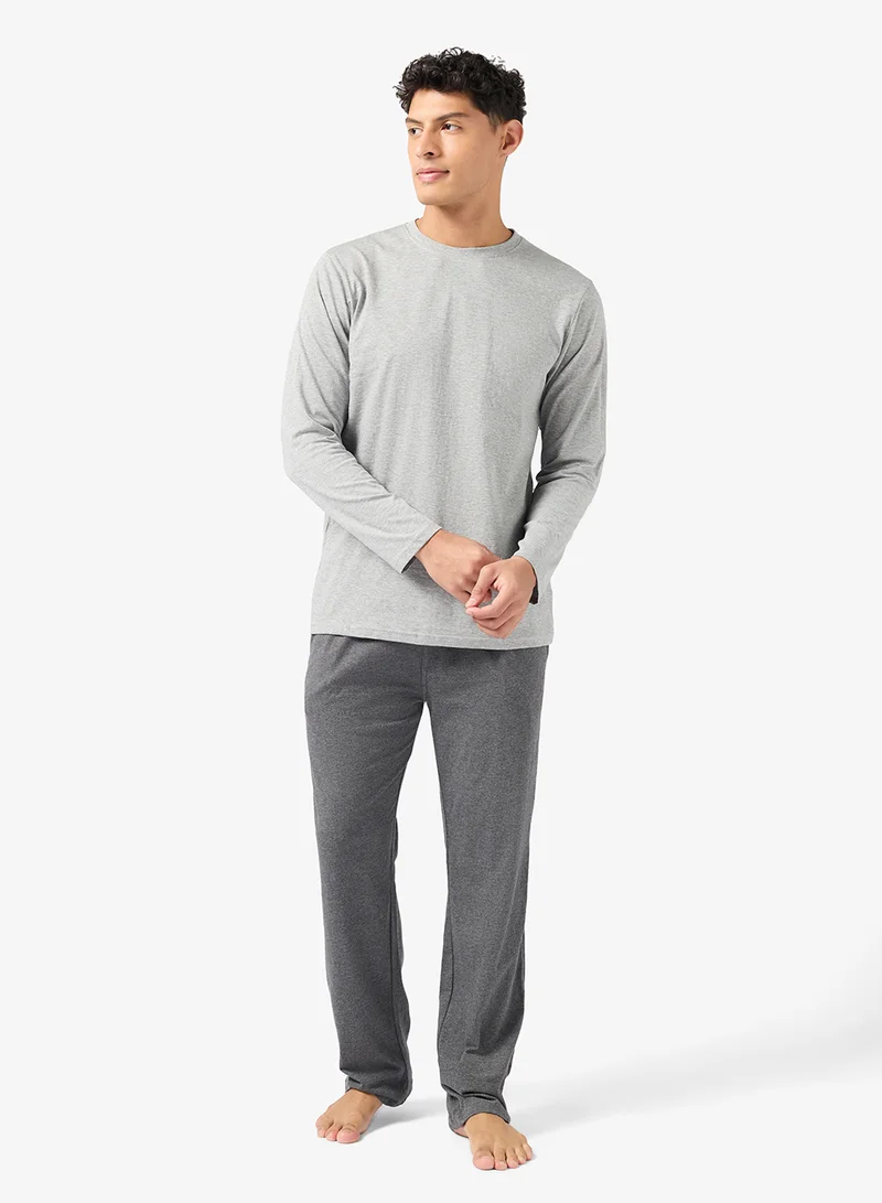 Robert Wood  Essential Long Sleeve T-Shirt And Pyjamas Set for Men | Best Price UAE
