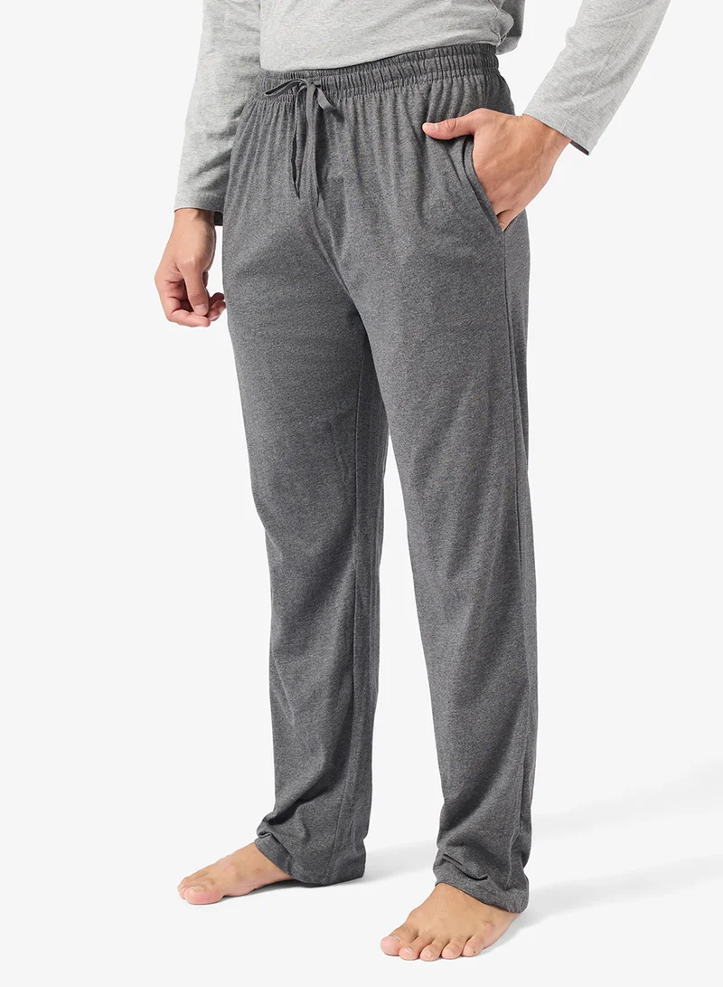 Robert Wood  Essential Long Sleeve T-Shirt And Pyjamas Set for Men | Best Price UAE