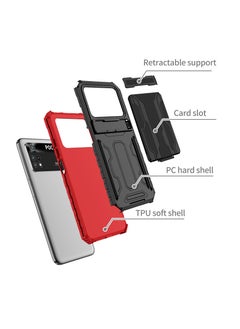 RICOONLINE Shockproof Protective Cases Cover Compatible for Xiaomi Poco m4 Pro 4G Red  - Image 3
