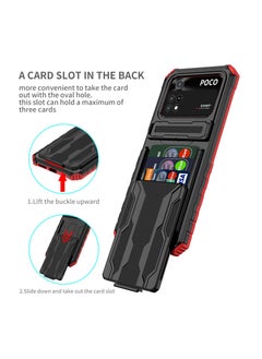 RICOONLINE Shockproof Protective Cases Cover Compatible for Xiaomi Poco m4 Pro 4G Red  - Image 2