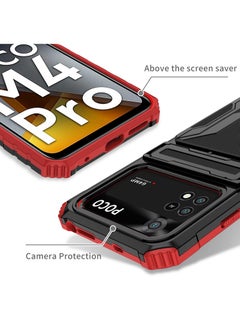 RICOONLINE Shockproof Protective Cases Cover Compatible for Xiaomi Poco m4 Pro 4G Red  - Image 4