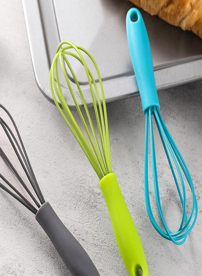 BRIIEC 1-Piece Pink Silicone Mini Baking Whisk BRIIEC 6.89-inch Non Stick Balloon Whisk Small Egg Beater for Beating, Mixing, Blending - Image 2