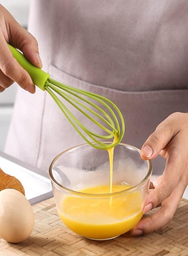 BRIIEC 1-Piece Pink Silicone Mini Baking Whisk BRIIEC 6.89-inch Non Stick Balloon Whisk Small Egg Beater for Beating, Mixing, Blending - Image 5
