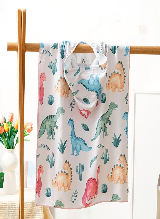 Happy Flute Baby Towels with Hood - Soft Hooded Towels for Kids 0-4 Years, Baby Bath Towels & Wash Cloths-Ideal Baby Beach Towel & Newborn Baby Towels for Girls & Boys (Dinosaur) - Image 3