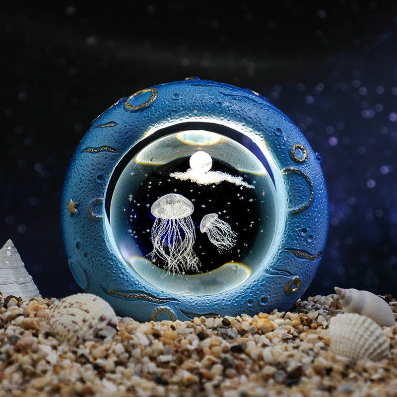 Ocean Shell Dolphin Crystal Night Light Decor Smart Dolphin - Image 4