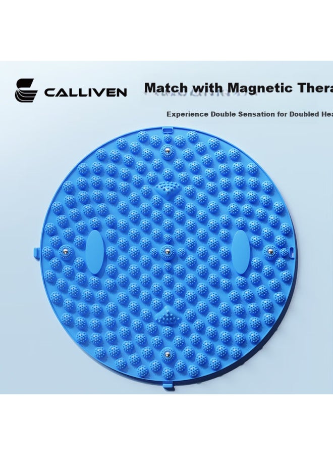 Calliven Acupressure Foot Massage Mat With Reflexology Points For Running And Meridian Clearing Equipment Blue + Hip Lifting Ring  - Image 2