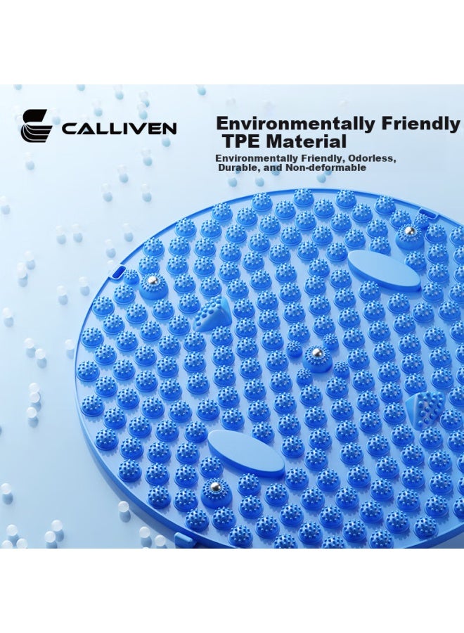 Calliven Acupressure Foot Massage Mat With Reflexology Points For Running And Meridian Clearing Equipment Blue + Hip Lifting Ring  - Image 4