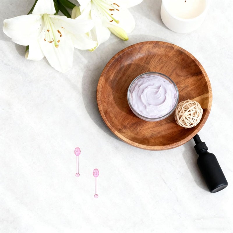 100pcs Lip Balm Applicator: Beauty Face/Eye Cream Spatula Mini Honey Dipper - Reusable Lip Gloss Applicator Spoon/Scoop/Stick for Skincare/Cosmetic/Makeup Jar, Pink - Image 4