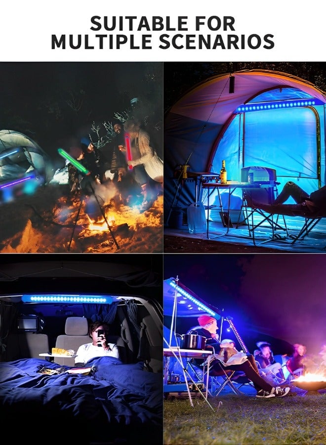 Camping Lights, Outdoor Camping Lantern Tent Lights Foldable, Dimmable, Magnetic Attachment, USB Powered Inflatable LED Tent Light for Camping, Hiking