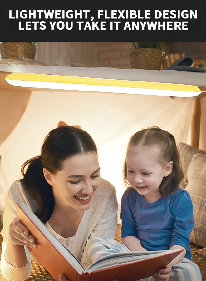 Camping Lights, Outdoor Camping Lantern Tent Lights Foldable, Dimmable, Magnetic Attachment, USB Powered Inflatable LED Tent Light for Camping, Hiking