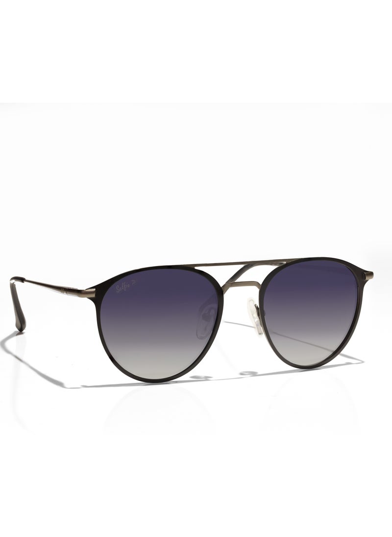 selfie Selfie Polarized Black Lense Black Metal Frame Sunglasses, SE8260-C2  - Image 3