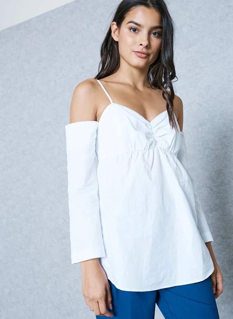Ginger Cold Shoulder Top