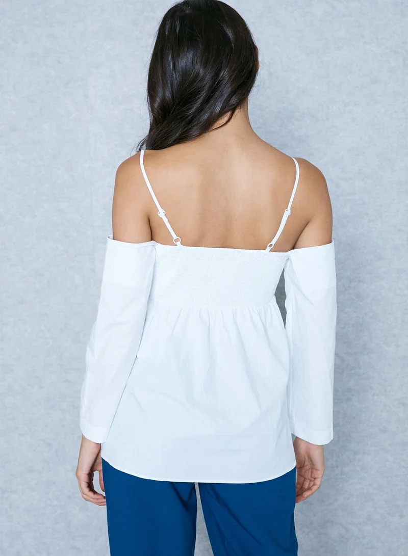 Ginger Cold Shoulder Top