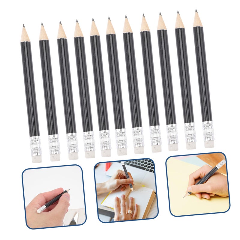 24 Pcs Mini Black Golf Pencils With Erasers School Stationery For Kids - Image 4