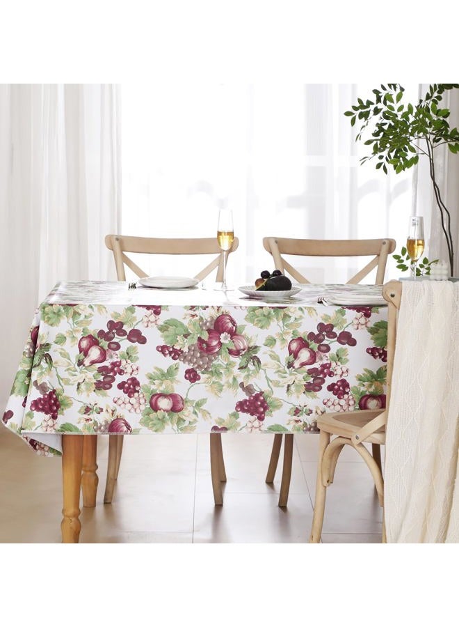 Walrus Heavy Duty Vinyl Tablecloth with Flannel Backing Waterproof Oil-Proof Plastic Table Cloth Stain-Resistant Wipeable Rectangle or Square Table Cover for Indoor and Outdoor (Fruits, 60x102 Inch) - Image 3