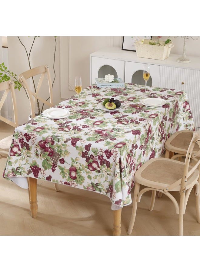 Walrus Heavy Duty Vinyl Tablecloth with Flannel Backing Waterproof Oil-Proof Plastic Table Cloth Stain-Resistant Wipeable Rectangle or Square Table Cover for Indoor and Outdoor (Fruits, 60x102 Inch) - Image 2