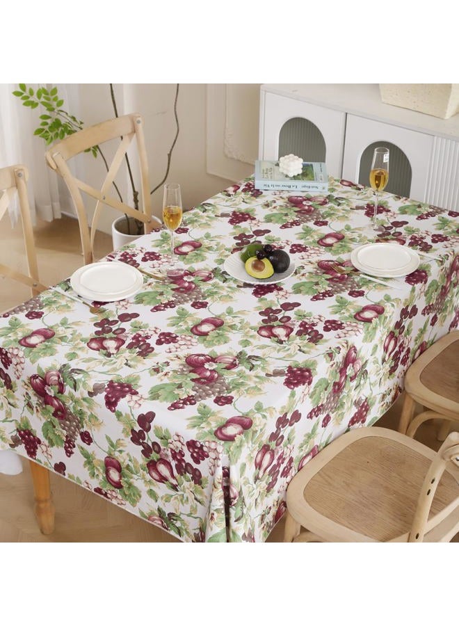 Walrus Heavy Duty Vinyl Tablecloth with Flannel Backing Waterproof Oil-Proof Plastic Table Cloth Stain-Resistant Wipeable Rectangle or Square Table Cover for Indoor and Outdoor (Fruits, 60x102 Inch) - Image 5
