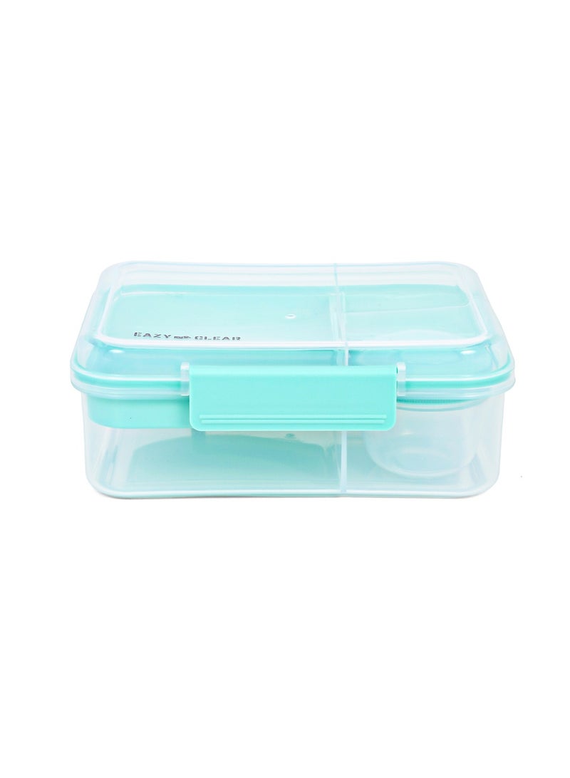 Eazy Kids 3/4/5 Compartment Convertible 1650ml Bento Lunch Box With 150ml Gravy Bowl - Green - Image 5